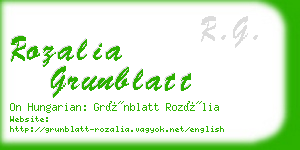 rozalia grunblatt business card